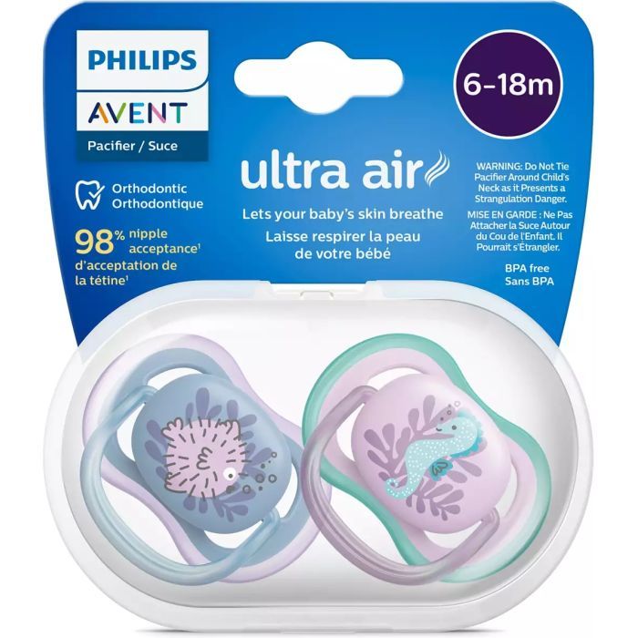 Пустышка Philips AVENT Ultra Air, 6-18 міс. 2 шт (SCF085/61) изображение 3