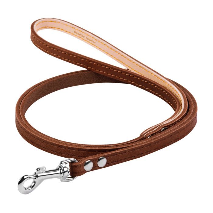 Повідець для собак Collar одинарний непрошитий Ш 12 мм Д 122 см коричневий (04496)