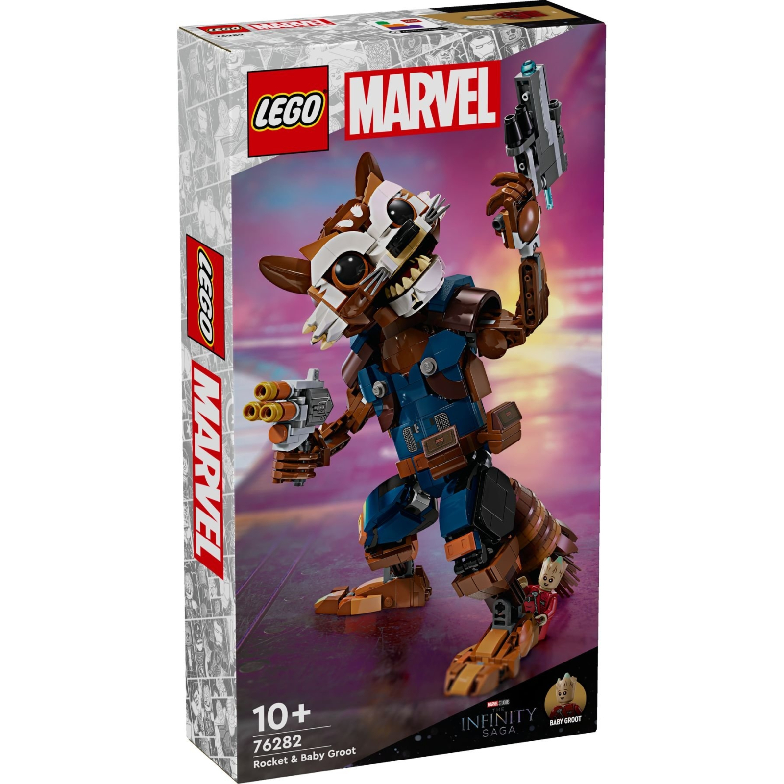 Конструктор LEGO Super Heroes Ракета й малюк Ґрут 566 деталей (76282)