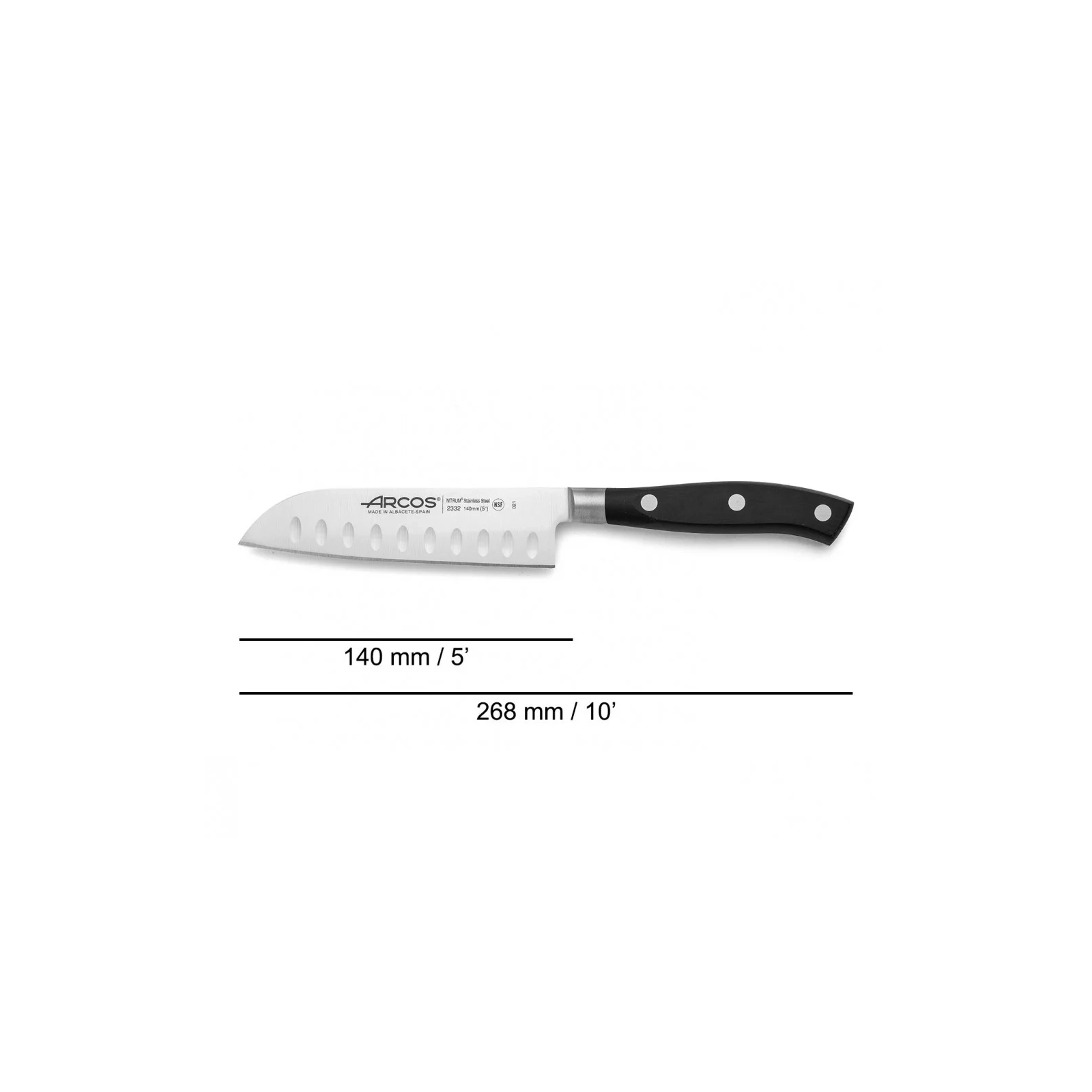 Кухонный нож Arcos Riviera Сантоку 140 мм (233200) изображение 2