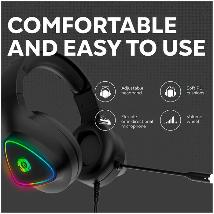Наушники Canyon GH-6 Shadder Gaming 3.5 мм RGB Black (CND-SGHS6B) изображение 8