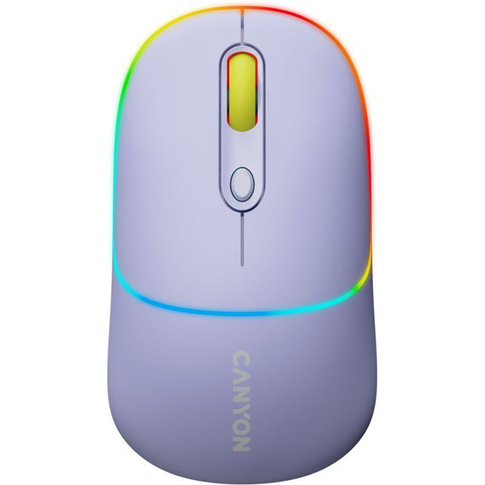 Мышка Canyon MW-22 Dual Band RGB Wireless Pearl Rose (CNS-CMSW22PR)