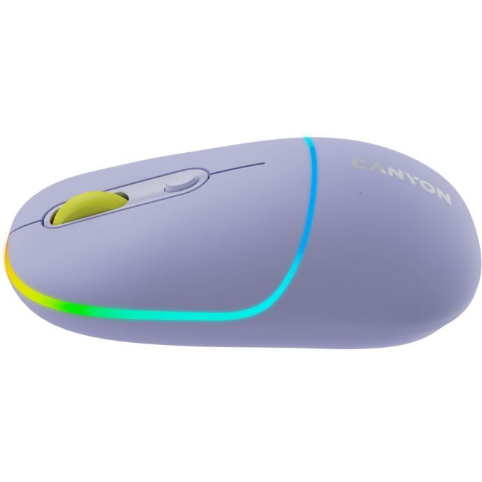Мышка Canyon MW-22 Dual Band RGB Wireless Pearl Rose (CNS-CMSW22PR) изображение 2