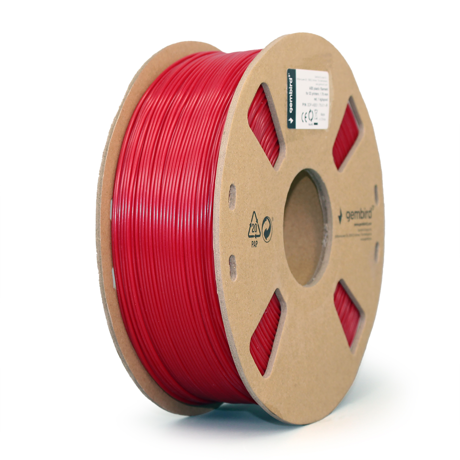 Пластик для 3D-принтера Gembird ABS, 1.75 мм, 1kg, red (3DP-ABS1.75-01-R)