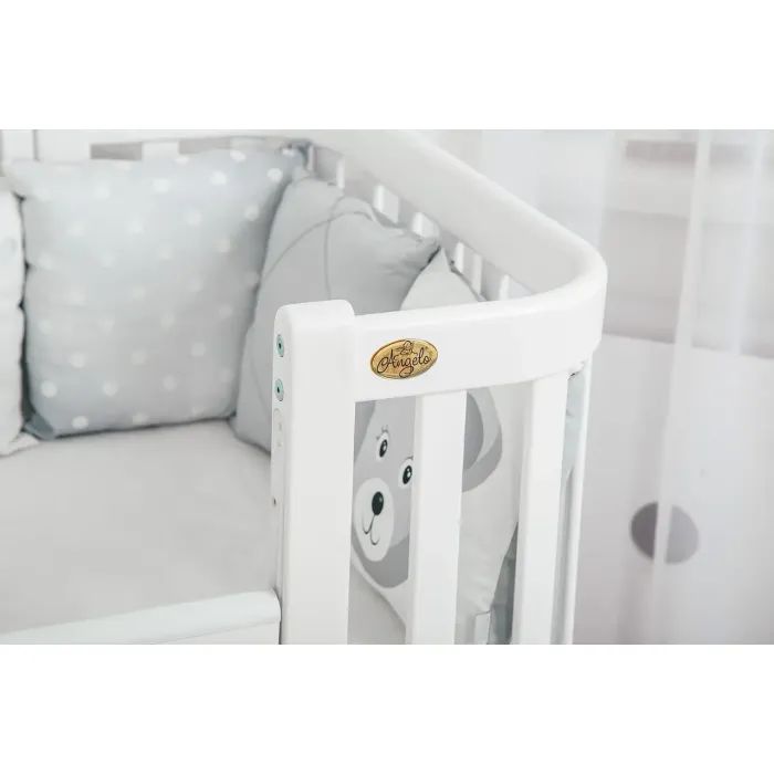 Кроватка Angelo Magic белая (бело-серая) 120х60 (12001) изображение 5