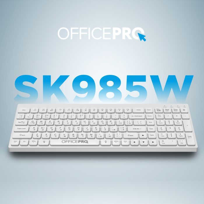 Клавиатура OfficePro SK985B Wireless/Bluetooth Black (SK985B) изображение 4