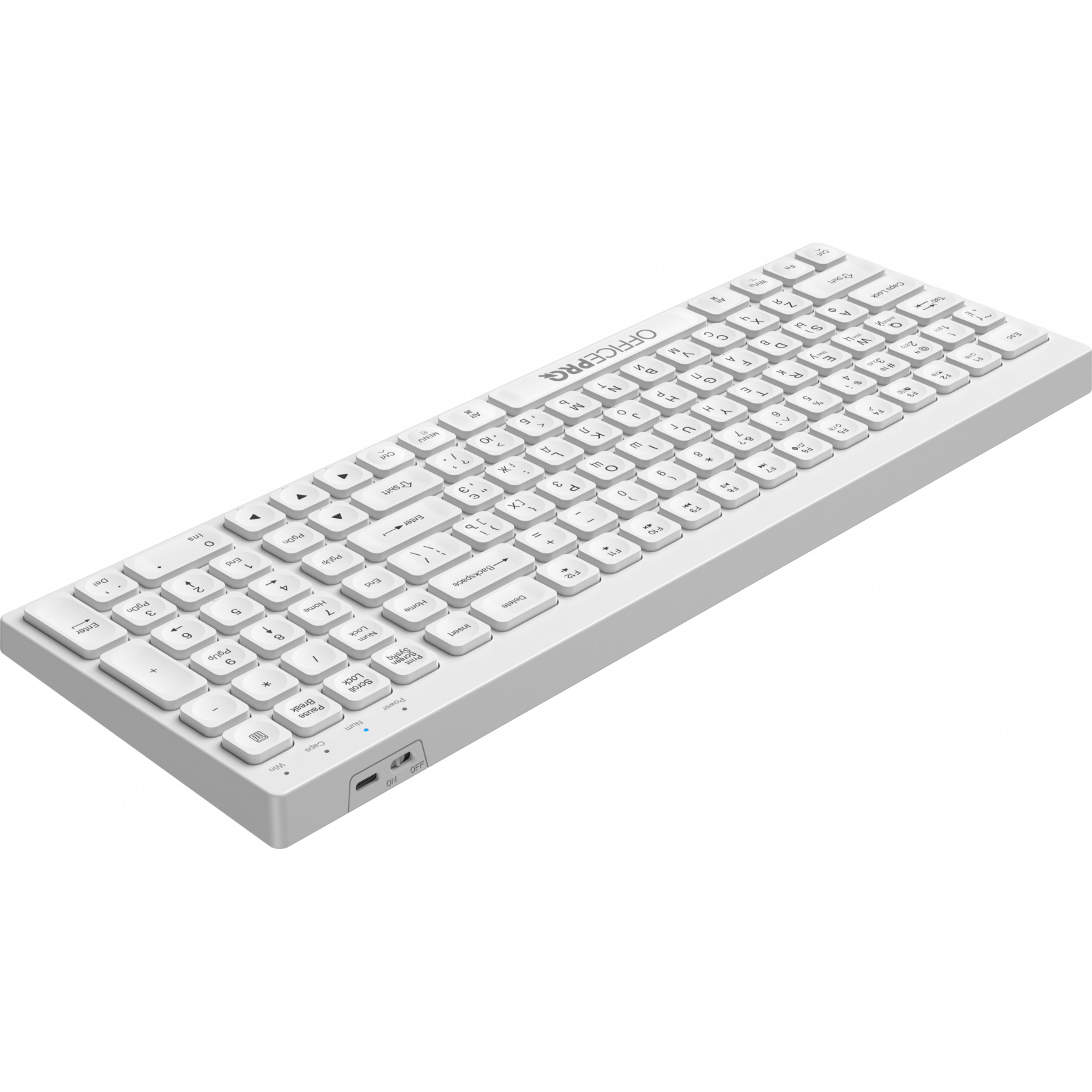 Клавиатура OfficePro SK985W Wireless/Bluetooth White (SK985W) изображение 4