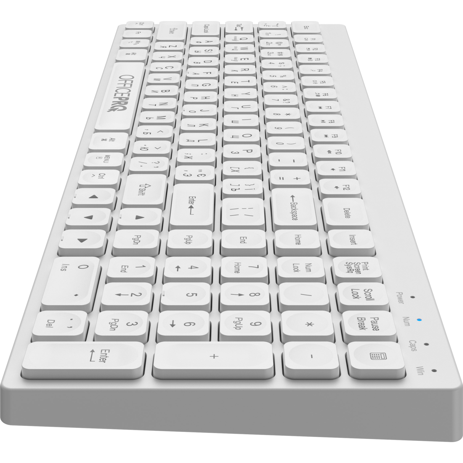 Клавіатура OfficePro SK985W Wireless/Bluetooth White (SK985W) зображення 5