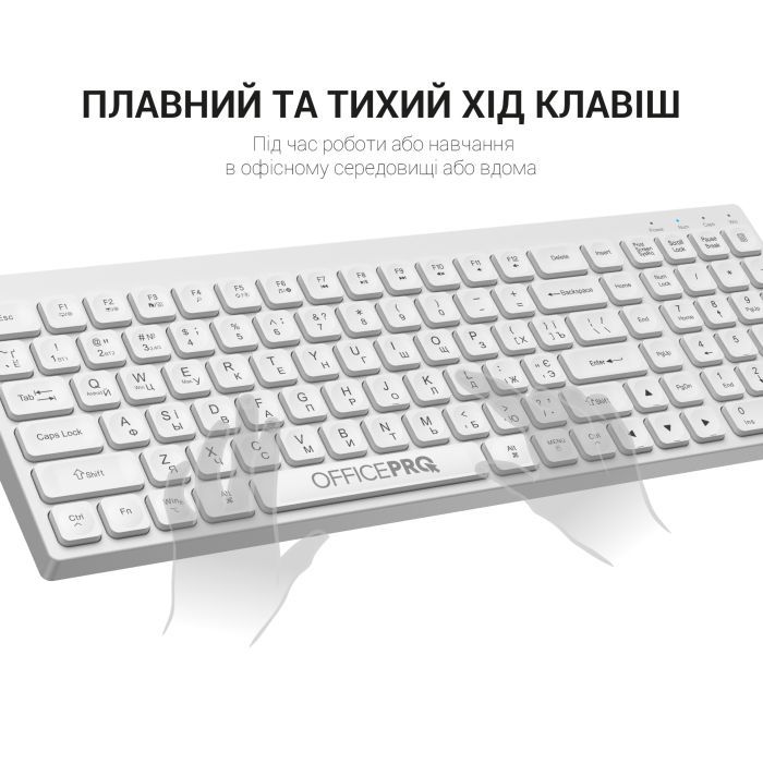 Клавиатура OfficePro SK985B Wireless/Bluetooth Black (SK985B) изображение 7