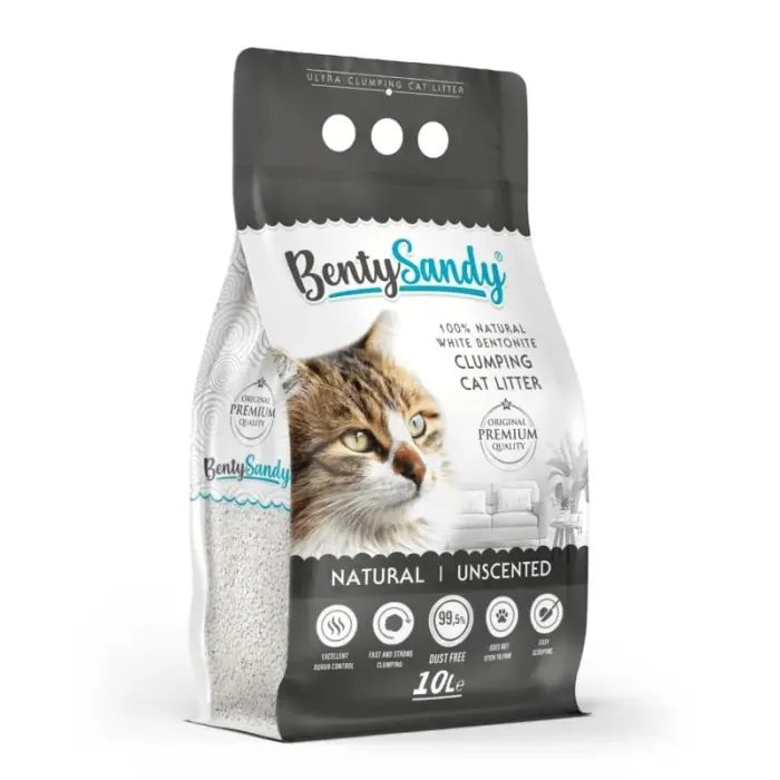 Наполнитель для туалета Benty Sandy Natural/Unscented без запаха 10 л/8.7 кг (BS-10001)