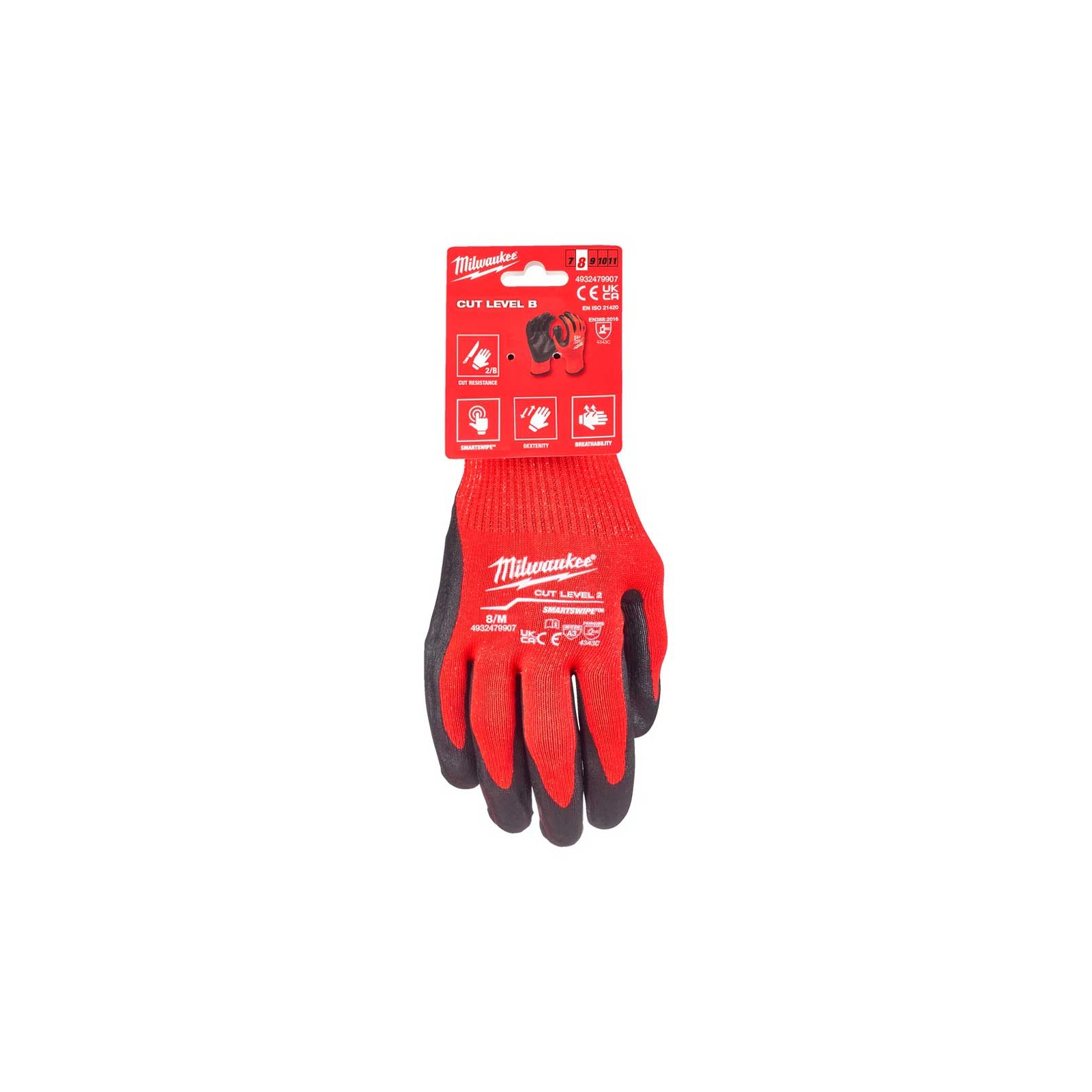 Защитные перчатки Milwaukee з опором порізам 2, размер XXL/11 (4932479910) изображение 2