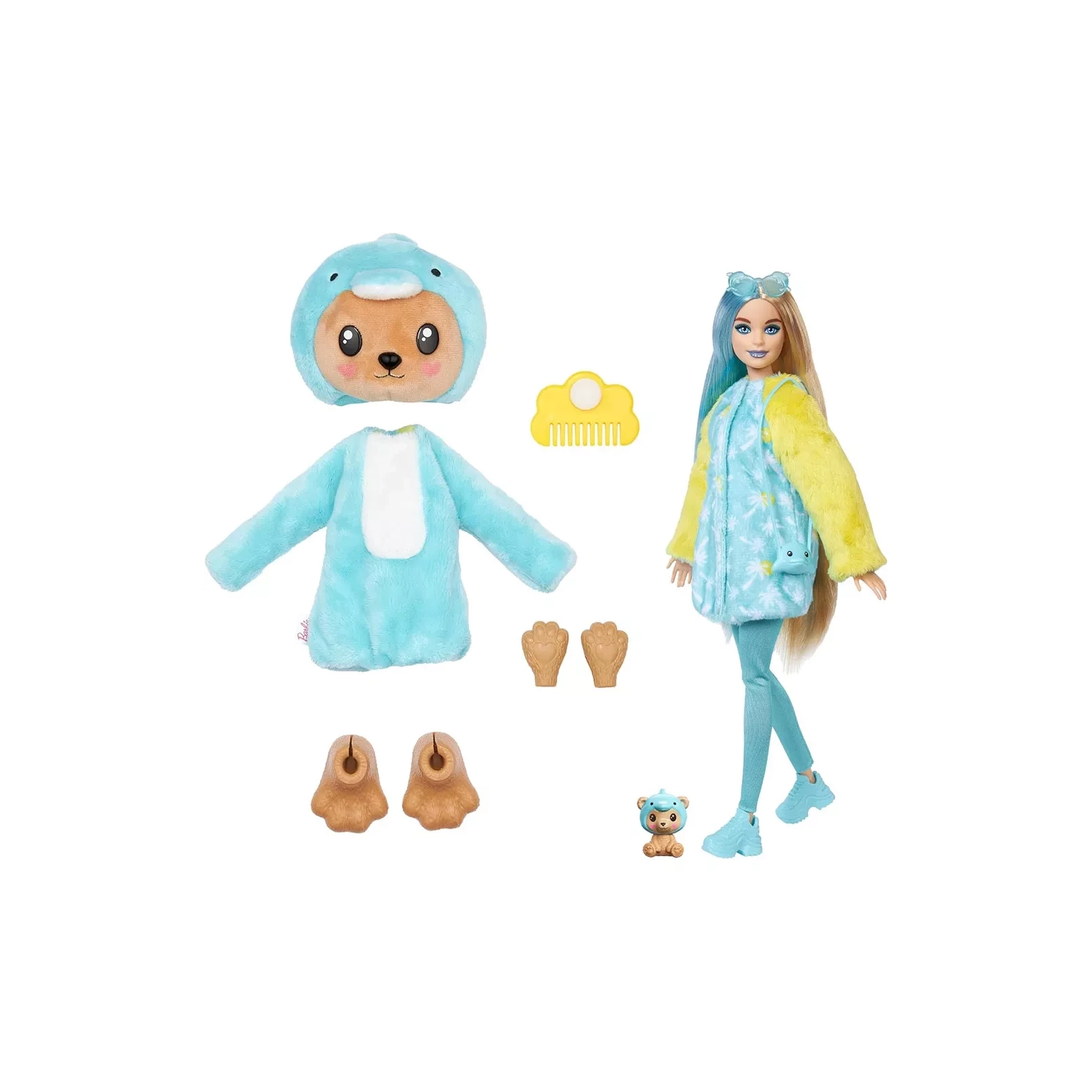 Кукла Barbie Cutie Reveal Великолепное комбо Медвежонок в костюме дельфина (HRK25) изображение 2