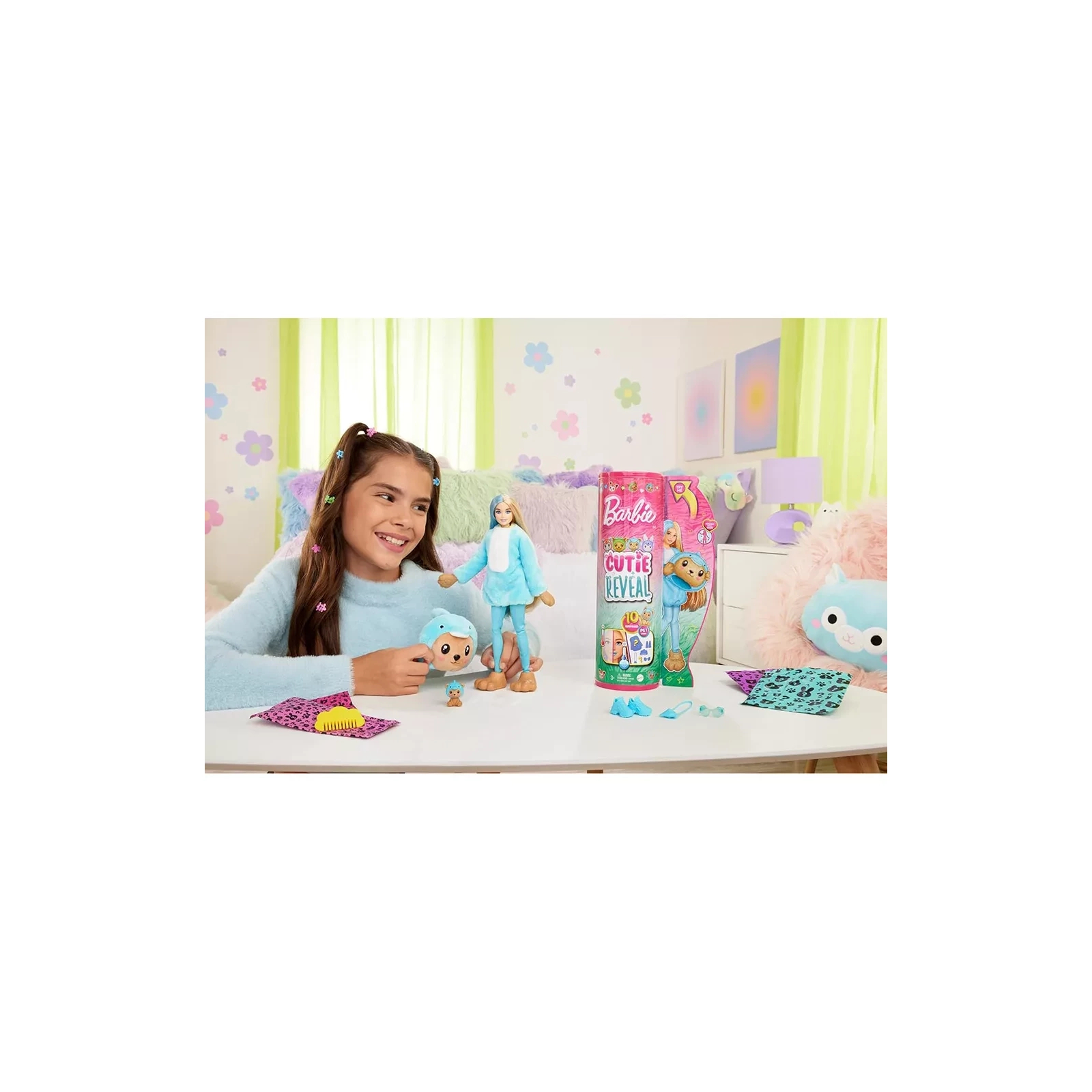 Кукла Barbie Cutie Reveal Великолепное комбо Медвежонок в костюме дельфина (HRK25) изображение 6