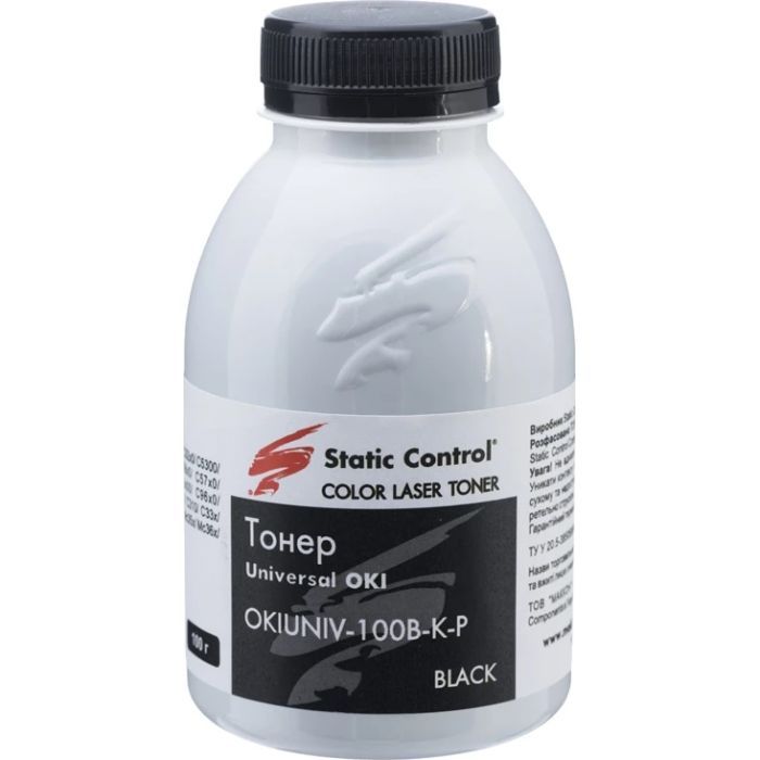 Тонер OKI Universal Okidata 3 Glossy 100г black фасовка Static Control (OKIUNIV3-100B-K-P)