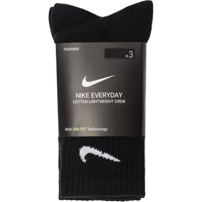 Шкарпетки Nike U NK EVERYDAY LTWT CREW 3PR SX7676-010 38-42 3 пари Чорні (888407237195) зображення 6