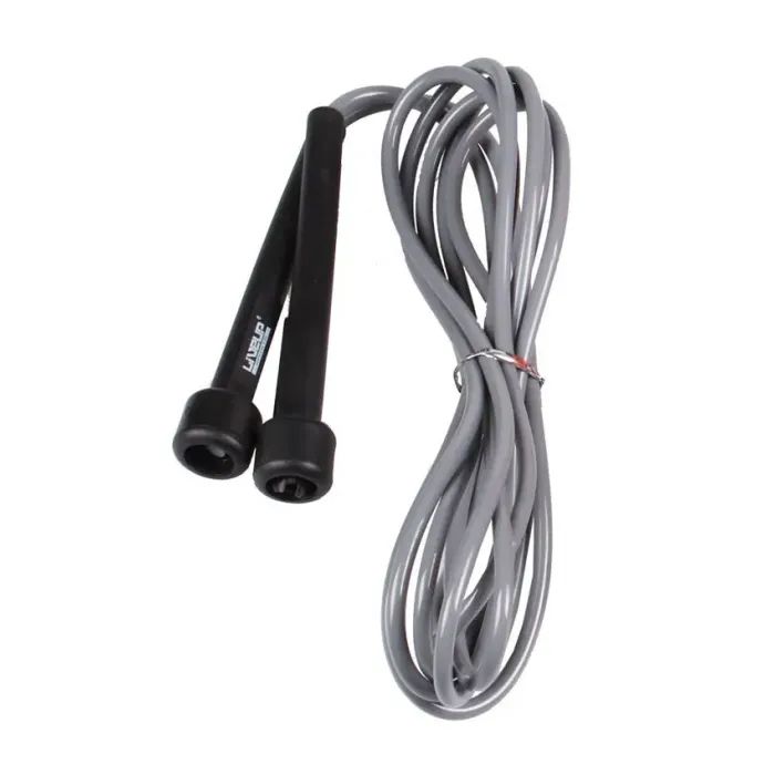 Скакалка LiveUp PVC Jump Rope LS3115-g в тубусі чорний/сірий 275x0.5см (6951376100655)
