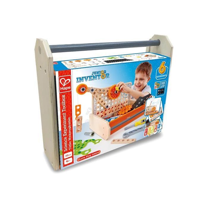Конструктор Hape Junior Inventor Инструменты для экспериментов 32 элемента (E3029)