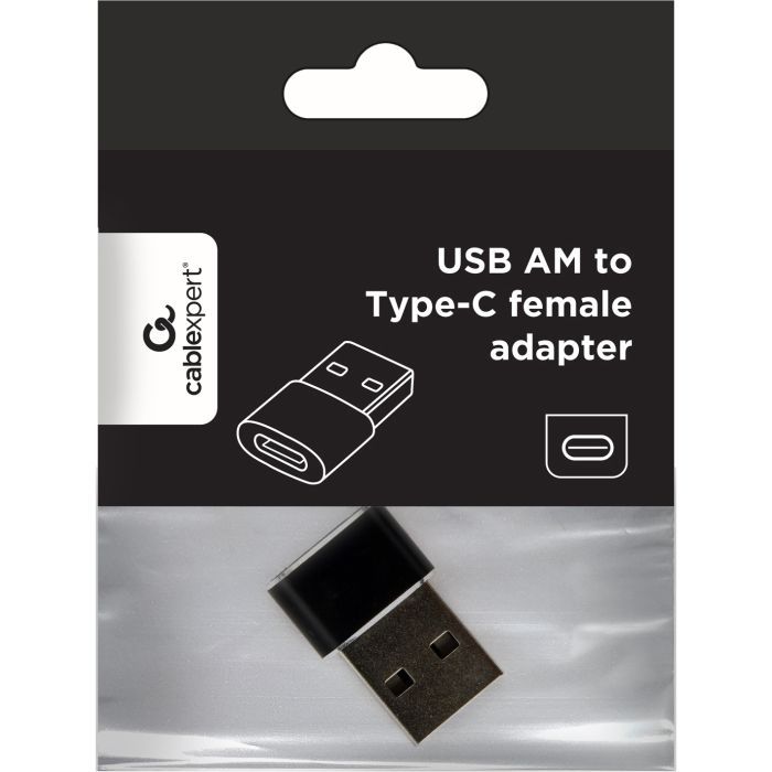 Перехідник USB-A Male to USB-C Female USB2.0 Cablexpert (A-USB2-AMCF-02) зображення 3