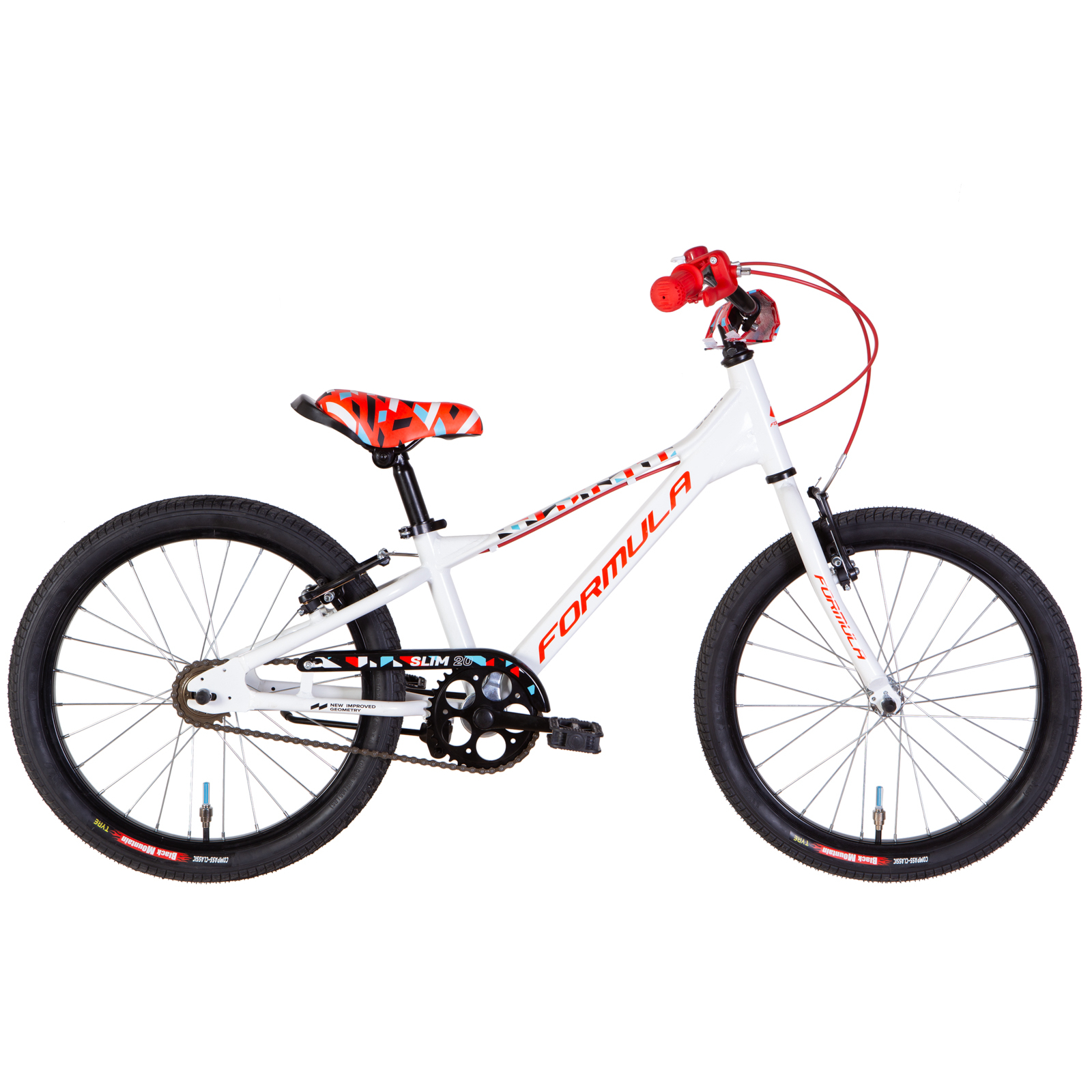 Велосипед Formula Slim Vbr 20" 10" AL 2024 Білий з червоним (OPS-FRK-20-199)