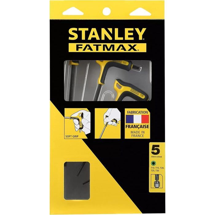 Ключ Stanley FATMAX торцевой TORX, с обрезиненной ручкой, 5 шт: (FMHT0-69048) изображение 2