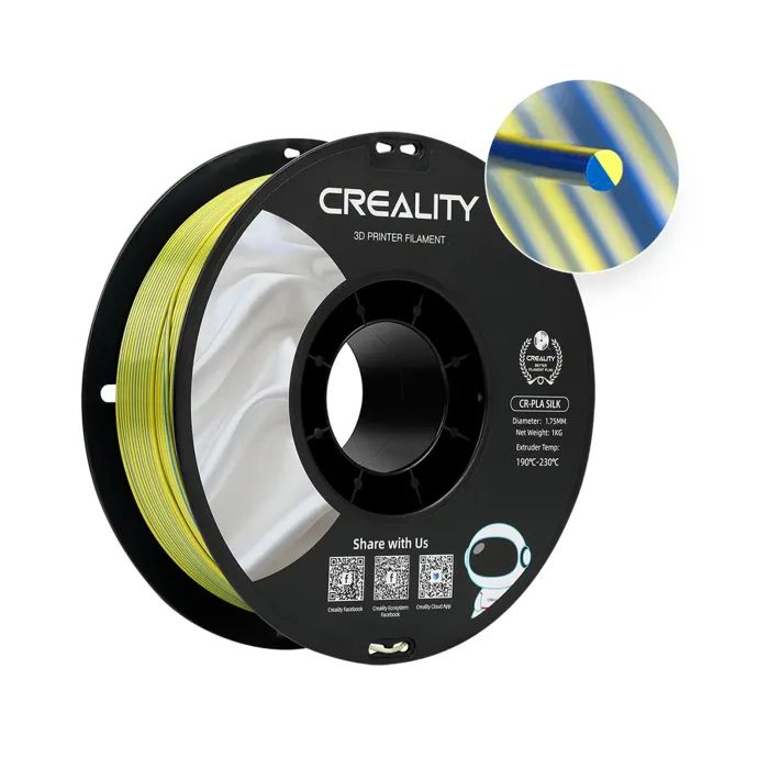 Пластик для 3D-принтера Creality PLA silky shine 1кг, 1.75мм, silver (3301120007) изображение 2