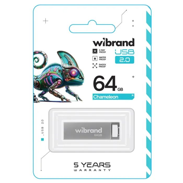 USB флеш накопичувач Wibrand 64GB Chameleon Red USB 2.0 (WI2.0/CH64U6R) зображення 2
