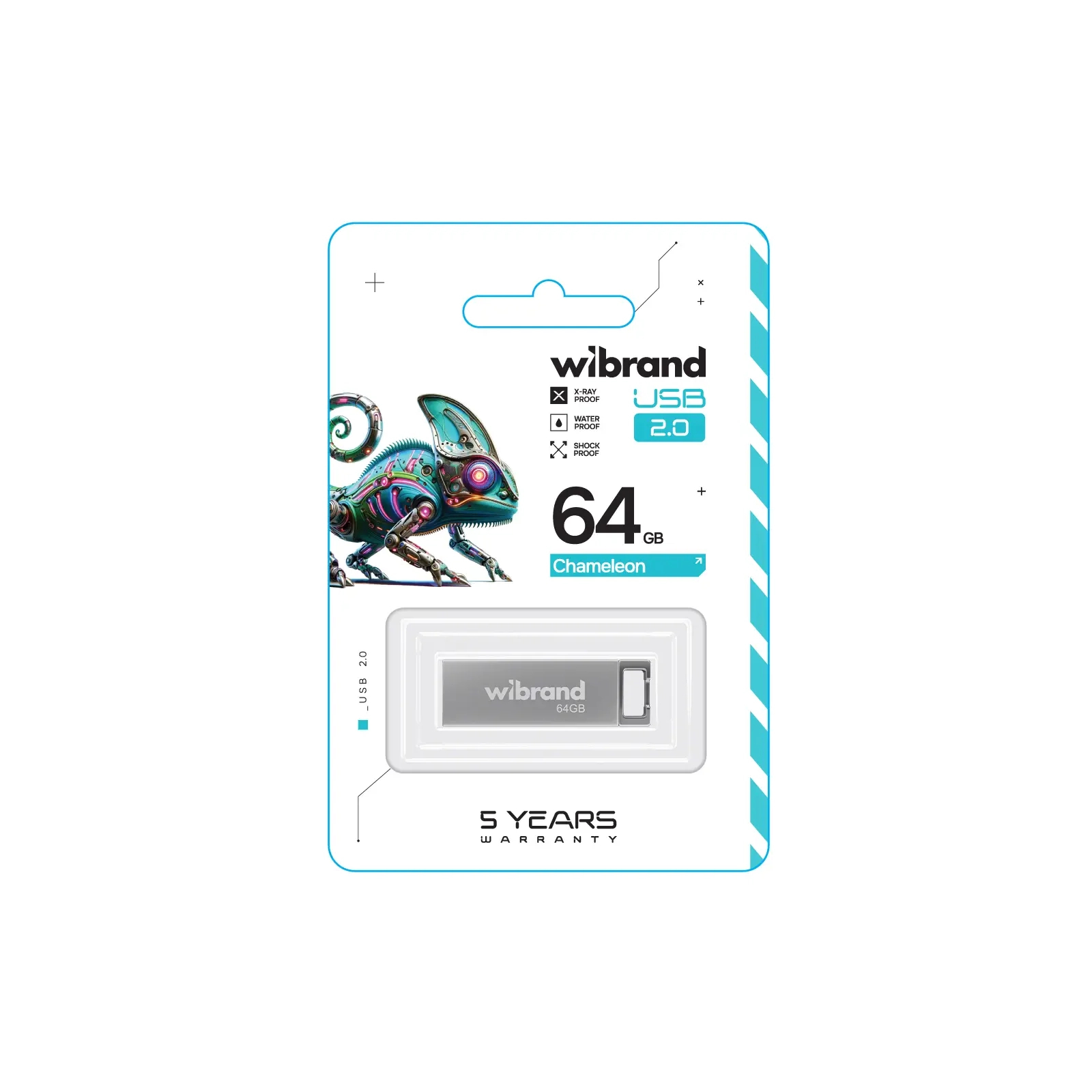 USB флеш накопитель Wibrand 4GB Chameleon Silver USB 2.0 (WI2.0/CH4U6S) изображение 2