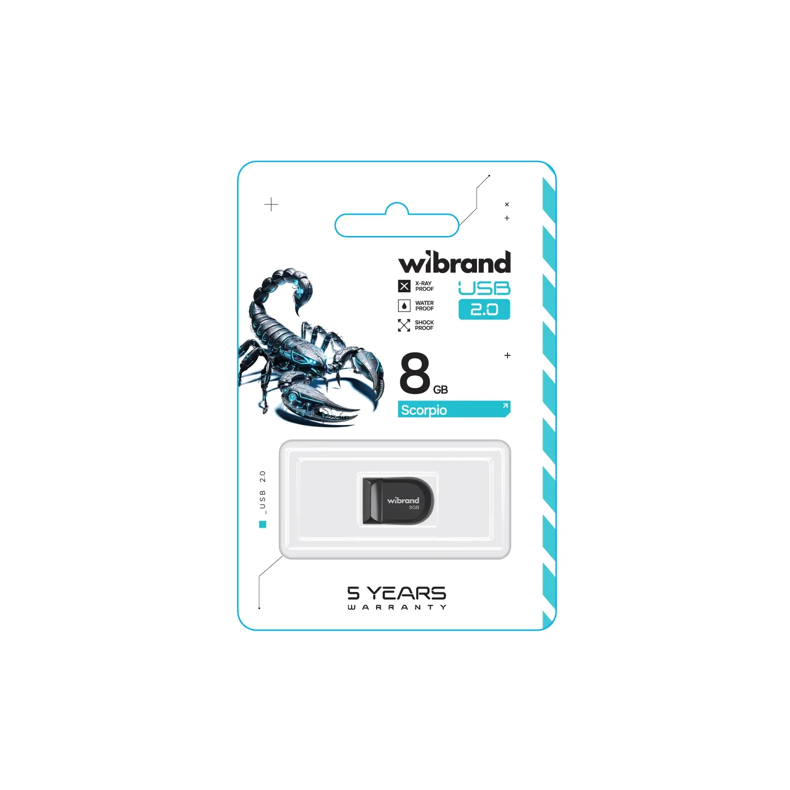 USB флеш накопитель Wibrand 16GB Scorpio Black USB 2.0 (WI2.0/SC16M3B) изображение 2