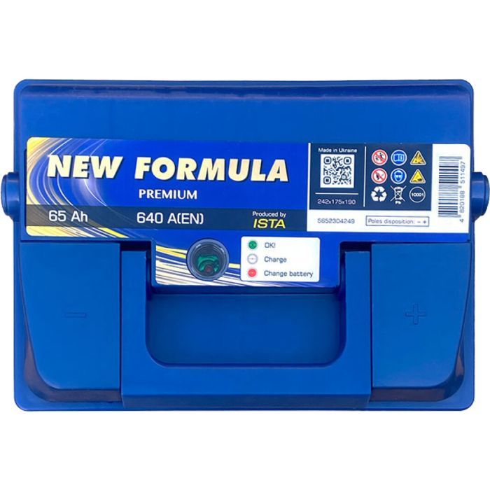 Аккумулятор автомобильный NEW FORMULA PREMIUM 65Ah Ев (-/+) (640EN) (5652304249) изображение 2