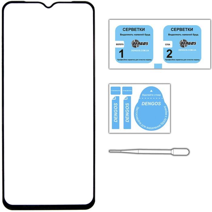 Стекло защитное Dengos Full Glue Xiaomi Redmi 12 (black) (TGFG-296) изображение 3