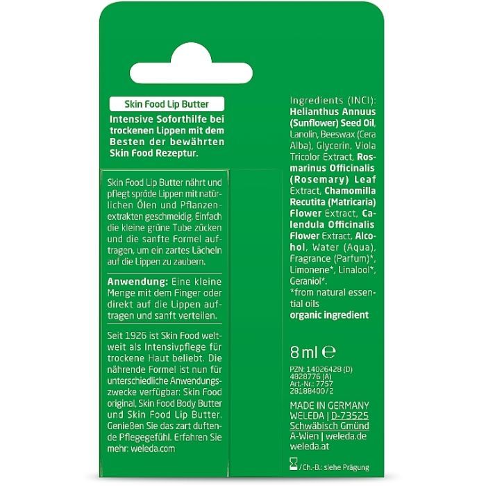 Масло для губ Weleda Skin Food Lip Butter 8 мл (4001638501989) изображение 3