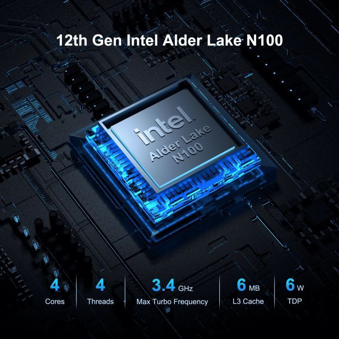 Компьютер GEEKOM Mini Air12 / N100, 16G, SSD 512G, WIN11 Pro (GMAir12N100-16512-EU) изображение 2