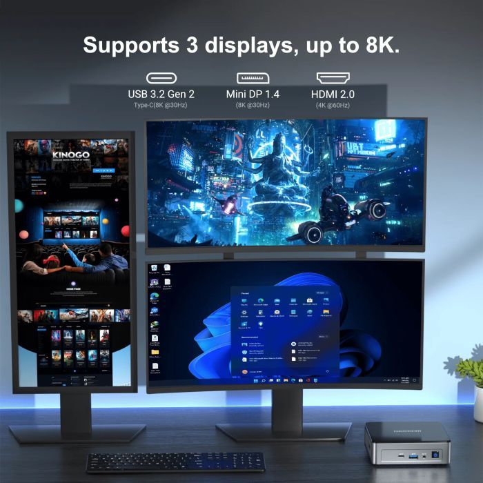 Компьютер GEEKOM Mini Air12 / N100, 16G, SSD 512G, WIN11 Pro (GMAir12N100-16512-EU) изображение 3