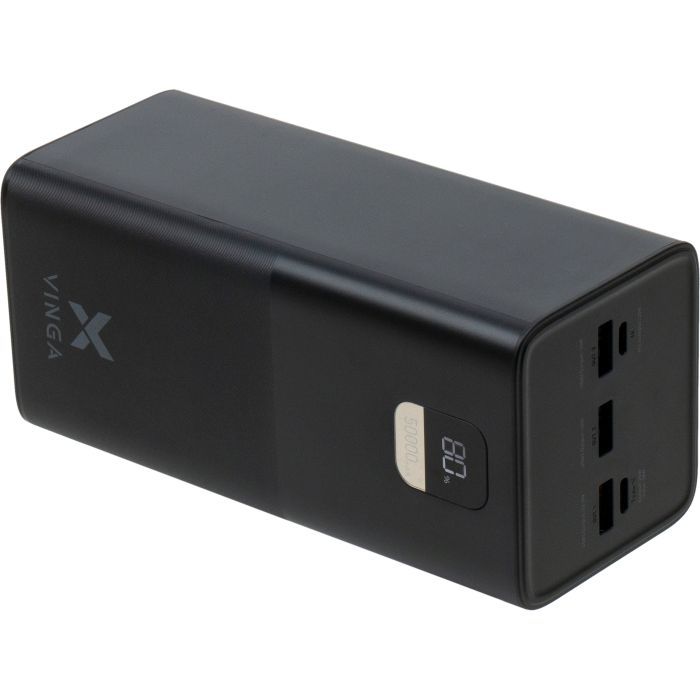 Батарея універсальна Vinga 50000 mAh 22.5W Display Black (VPBB5022) зображення 5