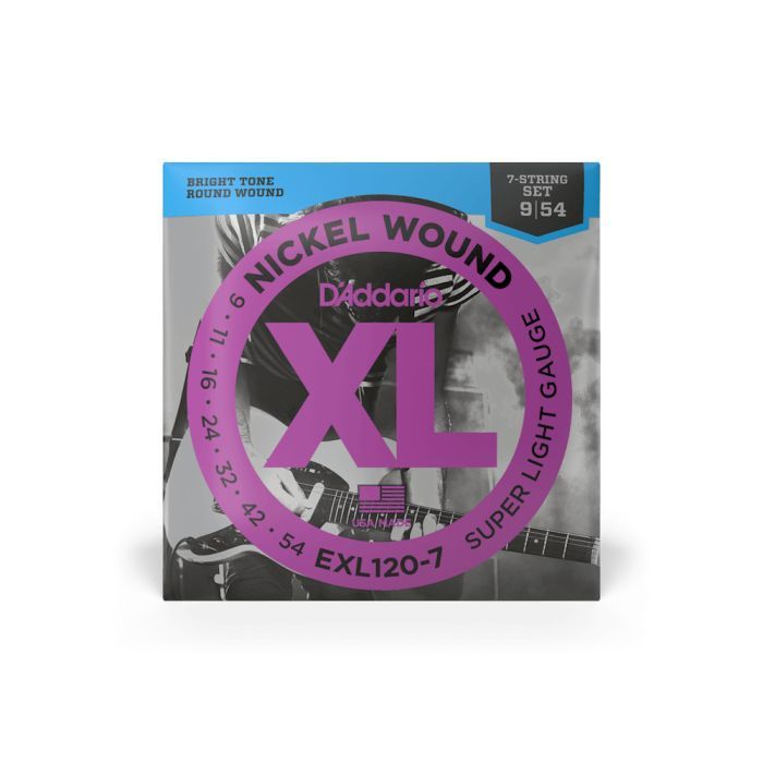 Струны для гитары D'Addario XL Nickel Wound Super Light 7-String (09-54) (EXL120-7)