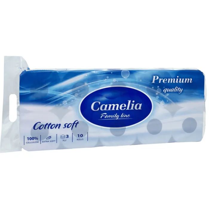 Туалетная бумага Camelia Premium 3 слоя 10 рулонов (8606111248007)