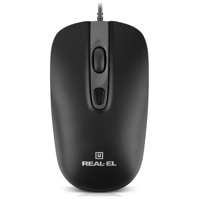 Мишка REAL-EL RM-222 USB Black/Gray (EL123200040) зображення 2
