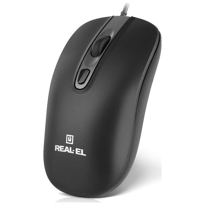 Мишка REAL-EL RM-222 USB Black/Gray (EL123200040) зображення 3