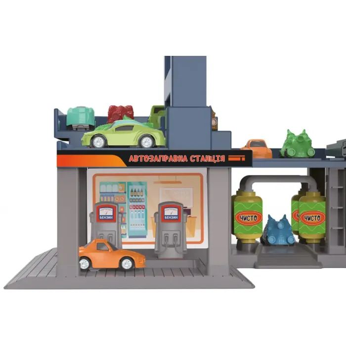 Игровой набор ZIPP Toys Dino автотрек-городская развязка электрический, 8 машинок (6603A) изображение 2