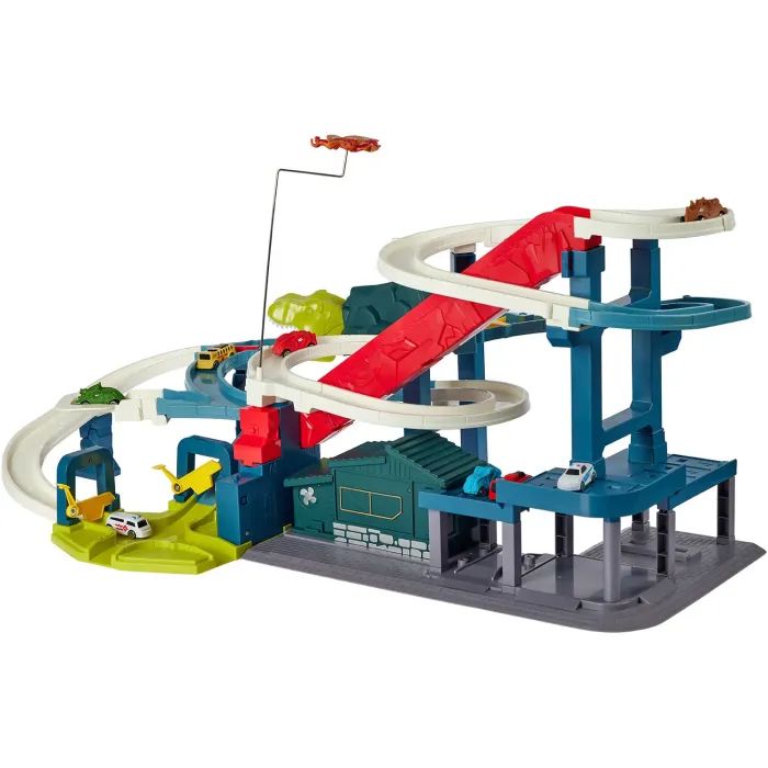 Игровой набор ZIPP Toys Dino автотрек-городская развязка электрический, 8 машинок (6603A) изображение 3