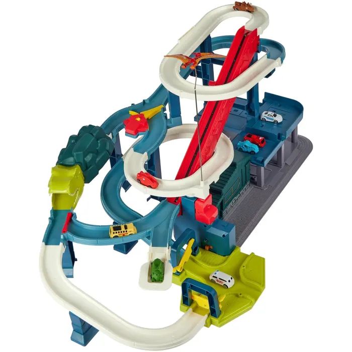 Игровой набор ZIPP Toys Dino автотрек-городская развязка электрический, 8 машинок (6603A) изображение 4