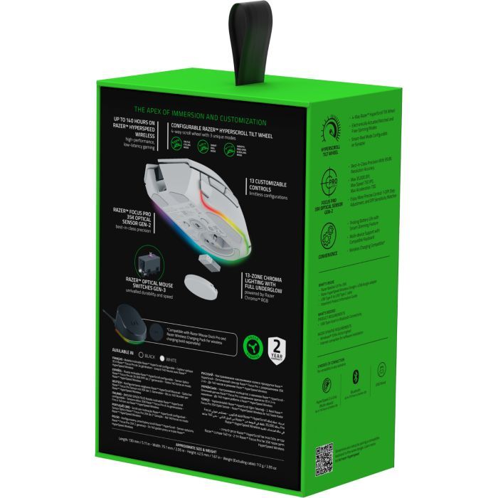 Мышка Razer Basilisk V3 Pro 35K Wireless/Bluetooth Black (RZ01-05240100-R3G1) изображение 9