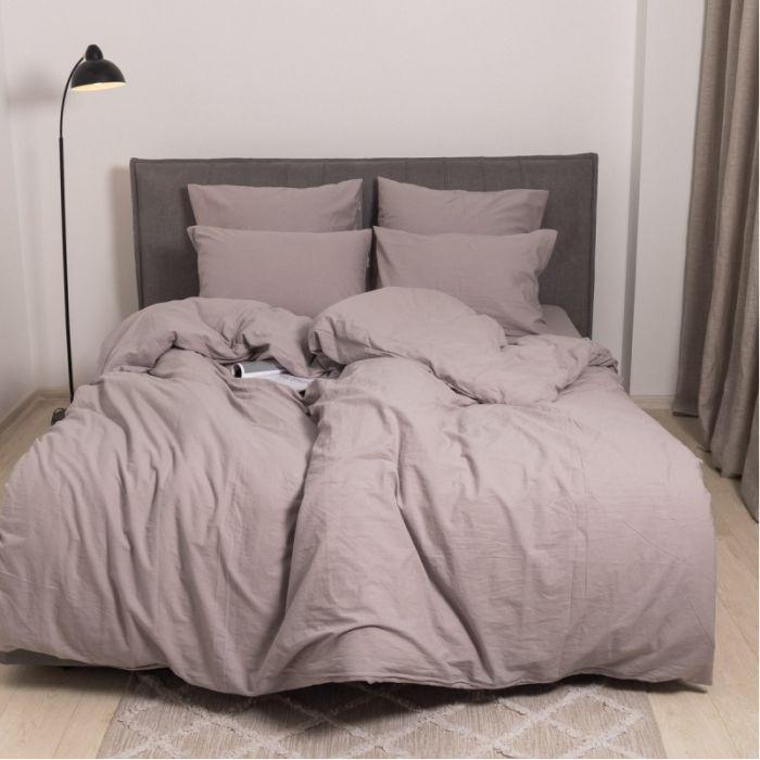 Постільна білизна MirSon Gray beige Варена бавовна 200х220 (2200007885275) зображення 2