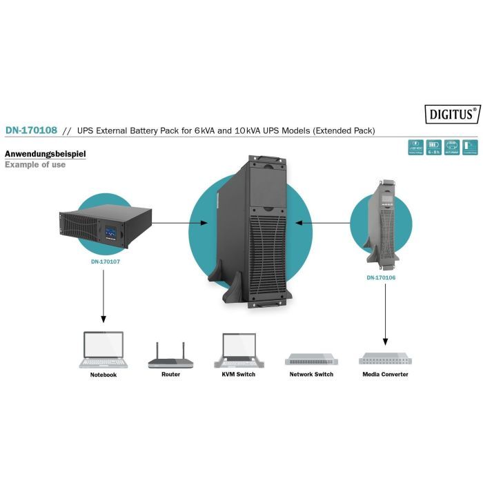 Батарея к ИБП Digitus 6/10kVA UPS (DN-170108) изображение 5