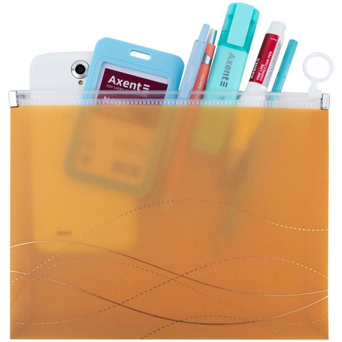 Папка на молнии Axent zip-lock А5 Waves-1 (1498-40-A) изображение 3