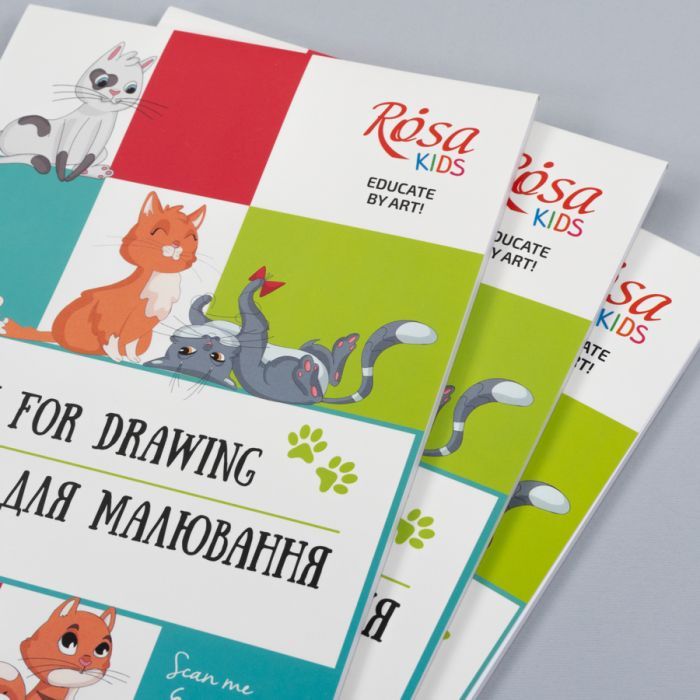 Альбом для малювання Rosa Kids склейка Cats А4 30 аркушів (4823098543039) зображення 4