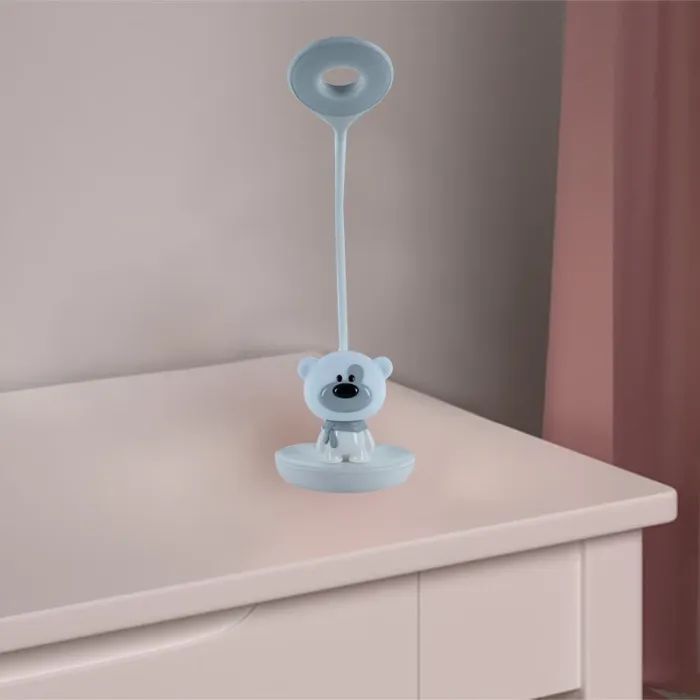 Настільна лампа Kite Bear LED з акумулятором, блакитна (K24-492-2-3) зображення 6