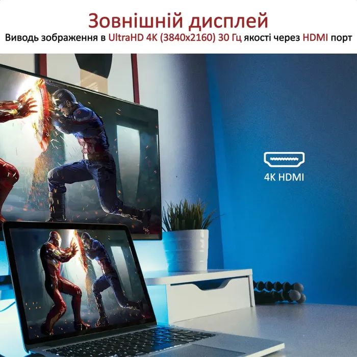 Концентратор Promate USB Hub 9 ports primehub-go.grey (primehub-go.grey) зображення 5
