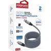 Дата кабель USB-C to USB-C springy.grey Promate (springy.grey) изображение 2