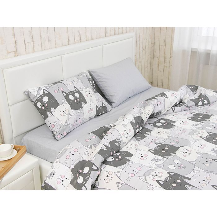 Постельное белье Руно Grey Cat бязь набивная евро (845.114Б_Grey Cat) изображение 5